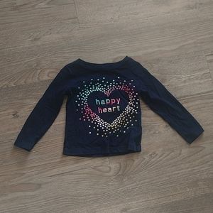 Carter's happy heart long sleeve tee